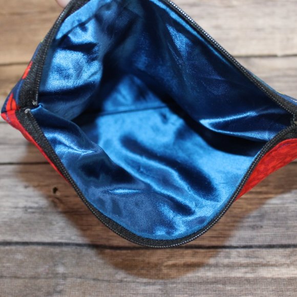 Wonderwoman Blue & Red Zippered Pouch and Sunglass Case- Matching Set -Handmade - Picture 4 of 11